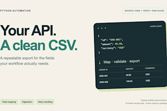 build a python script to export your API data to CSV
