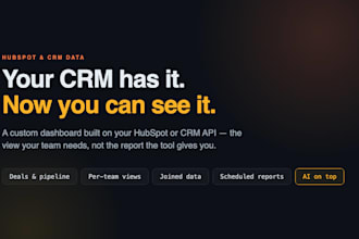 create your hubspot dashboard and hubspot reports from crm data