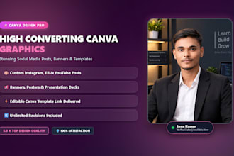 design eye catching social media posts and canva graphics