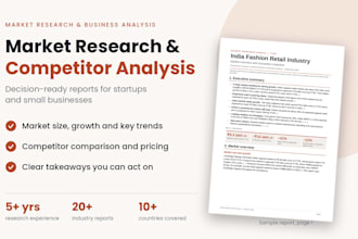 do market research and competitor analysis for your business