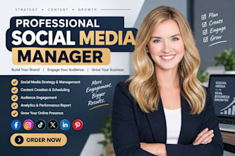 be your social media manager instagram facebook tiktok, gestione content creator