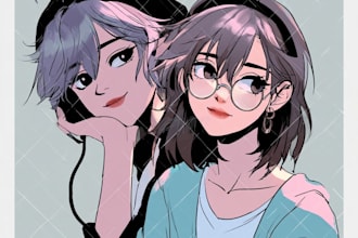 draw anime portrait or orginal character avatar for you pfp