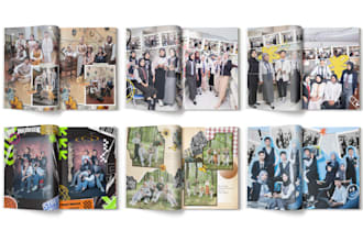 design a modern and memorable yearbook buku tahunan