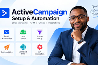 setup activecampaign email automation crm deliverability api dns funnel domain