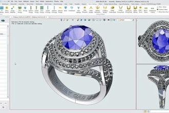 design custom rings, pendants and jewelry cad models for manufacturing