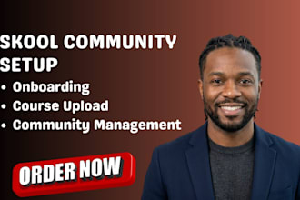 set up your skool community and manage your skool community
