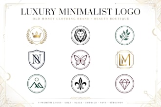 design luxury old money minimalist logo for your brand