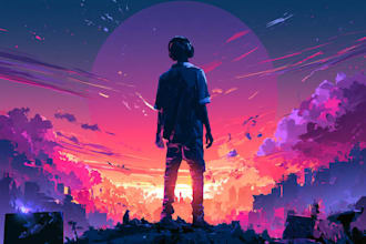 design cinematic music cover artwork for your album