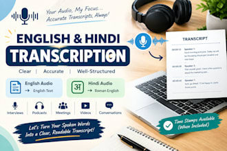 transcribe hindi in english letters and english