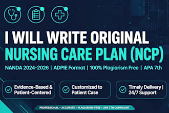write custom nursing care plan ncp with nanda diagnosis