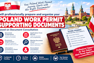 professionally prepare and organize your poland work permit supporting documents