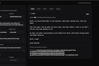 write ai follow up email sequences for real estate leads