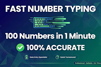 do fast number typing and accurate data entry