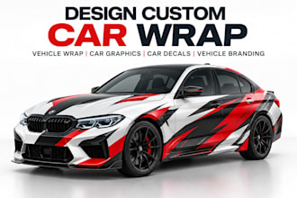 design custom car wrap, vehicle wrap, car graphics, car decals, vehicle branding