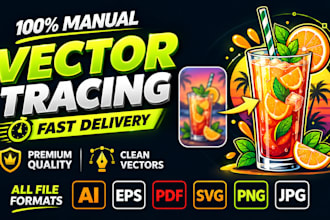 redraw, vectorize, convert logo or graphic to vector