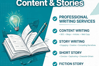 write creative stories, short stories for you