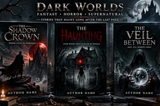 create dark fantasy, horror and supernatural book cover