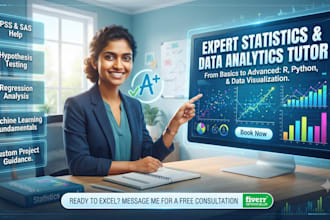 do statistics through spss rstudio, data analysis and report