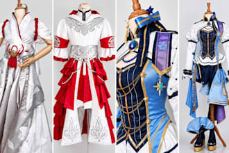 sew custom cosplay costume anime event cosplay fabric cloth design commission