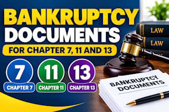 prepare chapter 7 11 and 13 bankruptcy documents
