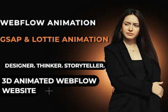 create webflow animations with gsap and lottie interactions