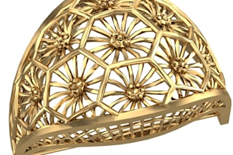 create 3d jewelry cad design for ring pendant earring