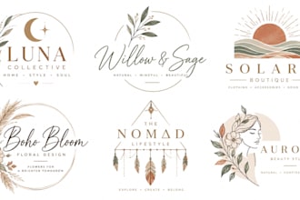 design a professional , bohemian, handmade, lifestyle, or boutique boho logo