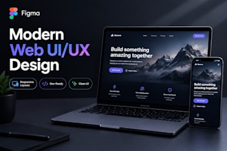 design a modern website UI UX in figma