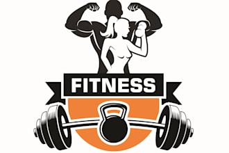 create a powerful fitness and health logo design