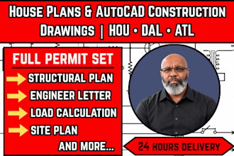 draw house plan and autocad construction drawing for houston dallas and atlanta