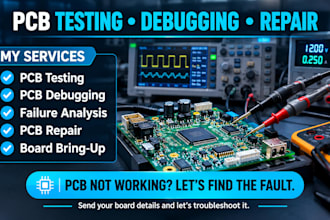 do pcb testing, debugging, failure analysis, repair and board bring up services