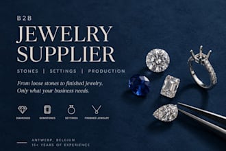 supply custom jewelry, settings and stones for your business