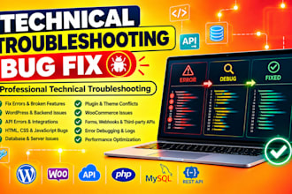fix website, wordpress, API and backend errors