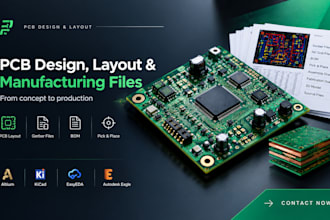 design pcb, pcb layout and provide gerber, bom, drill and manufacturing files