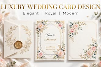 design luxury wedding and birthday invitation card