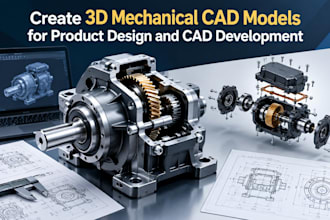 create 3d mechanical cad models for product design and cad development