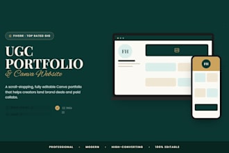 design ugc portfolio website canva ugc portfolio website canva social media kits