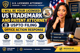 be your licensed US trademark and patent attorney uspto filing office action sou