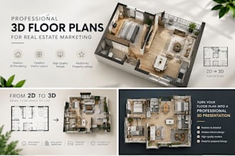 create professional 3d floor plans for real estate marketing