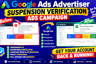 fix google ads suspension  disapproval and payment issues