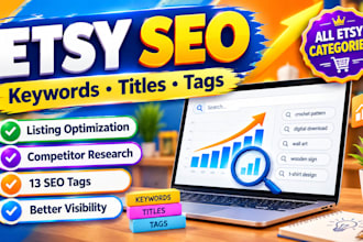 do etsy SEO to rank your etsy listings and boost etsy sales