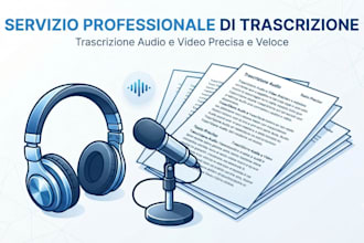 trascrivo i tuoi audio e video in modo rapido e corretto
