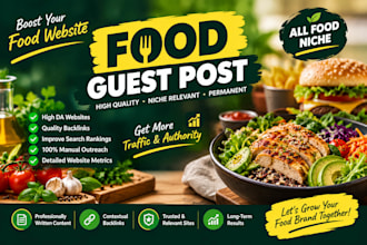do food guest post backlink, high da guest post on USA, UK food blog