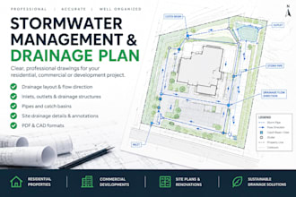 design a stormwater management plan and drainage plan