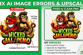 edit ai images, fix ai flaws, upscale and correct text