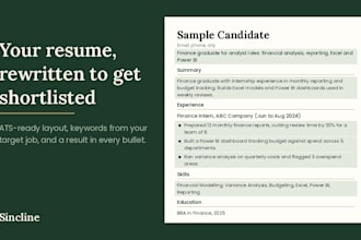 write an ats friendly resume tailored to your target role