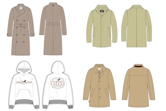 draw flat sketch for your fashion idea