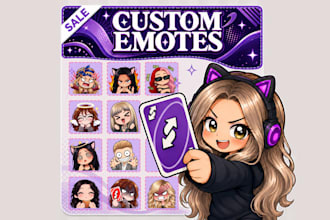 create custom twitch emotes for streamers, vtubers and discord