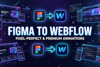 convert figma to webflow with clean layout and animations