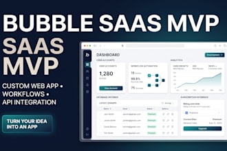 design bubble website bubble mvp saas bubble app developer bubble io